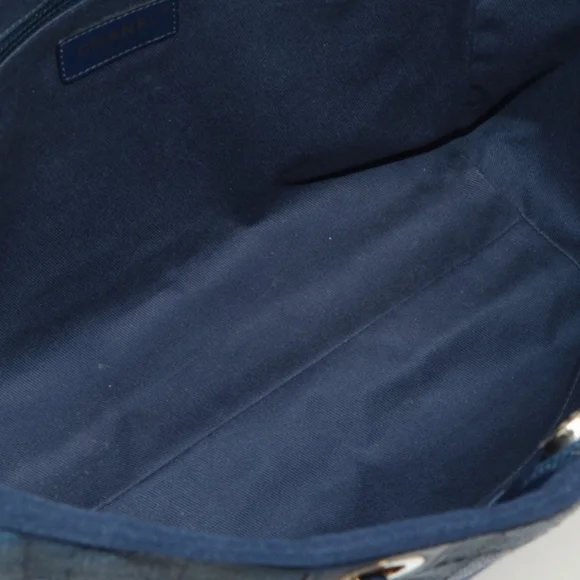 Chanel Mixed Fibers Striped Small Deauville Tote Navy Blue - Picture 6 of 16